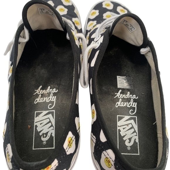 VANS x Kendra Dandy Authentic Sassy Side Black Sunny-Side Up Eggs Womens Sz 9.5 - Picture 10 of 13